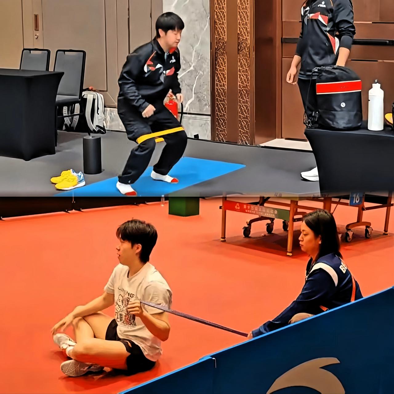 莎莎的比赛中午12:30就开场啦！

对手是她的好姐妹玮珊，
姐妹变对手，
这场