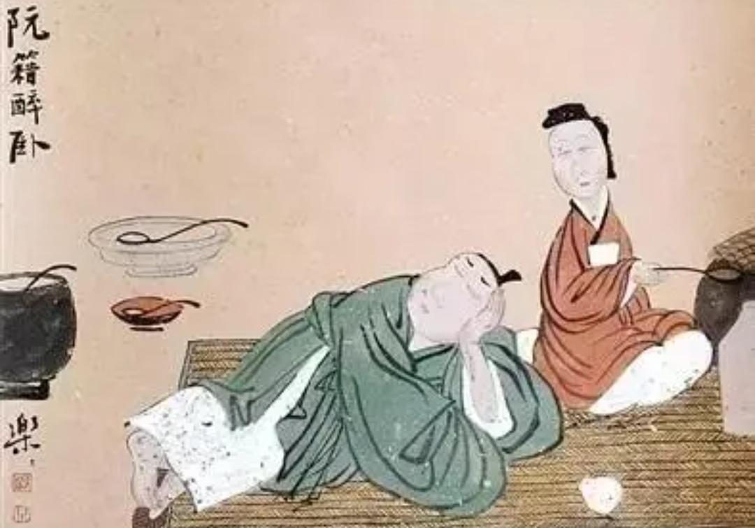 上联，贪杯，杜康饮酒刘伶醉

下联，？？？