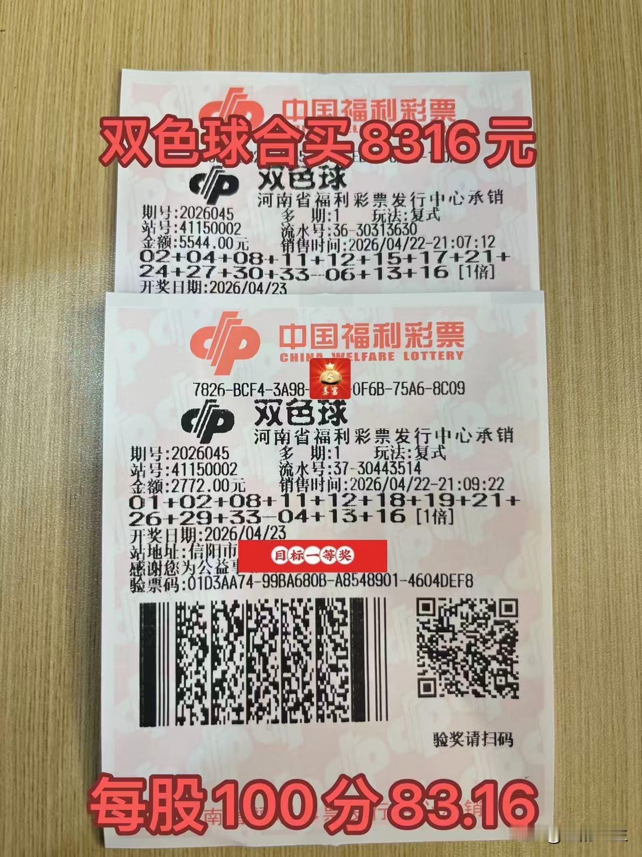 小区旁边的一个福利彩票站，这两天可火爆了，彩票群里面炸开锅了。
2026045期