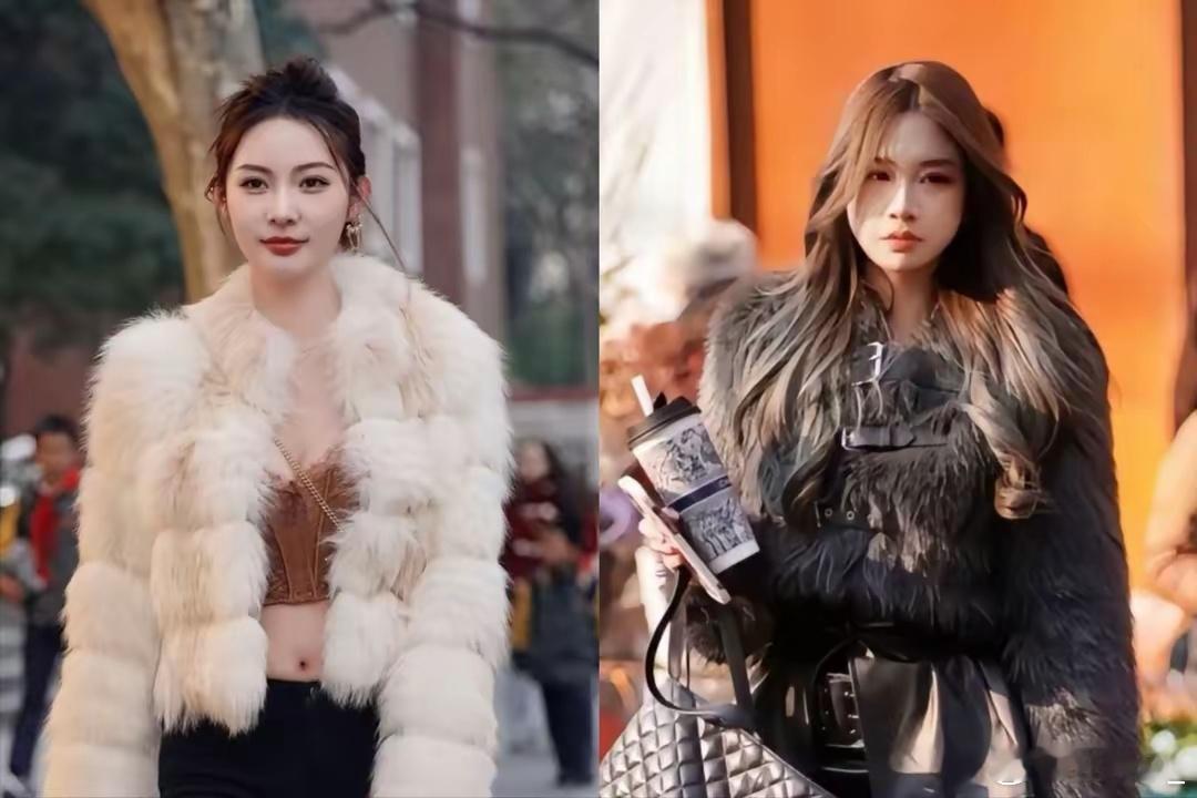 来到上海才发现，“皮毛外套”🧶正流行，奢华贵气、时髦又有腔调。 