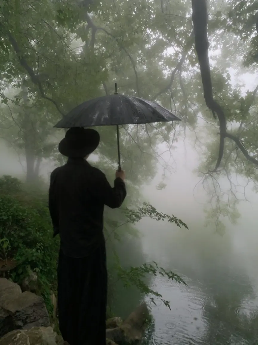 雨中的趵突泉太有氛围感了