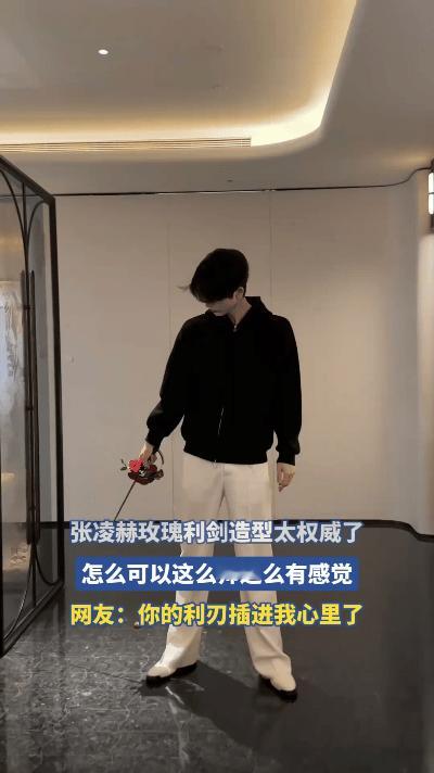 VOGUE盛典之上，张凌赫的玫瑰利剑造型着实令人惊艳不已。那如焰般的红发，将他的