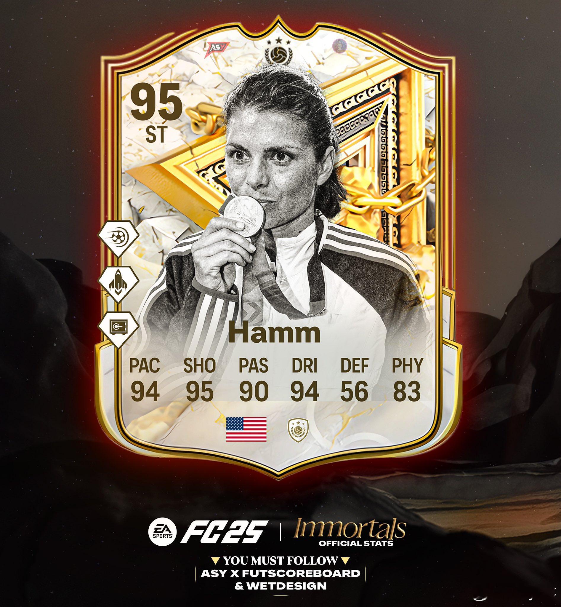 米娅哈姆的FUT不朽球员卡确认。正式数据。FC25 ​​​