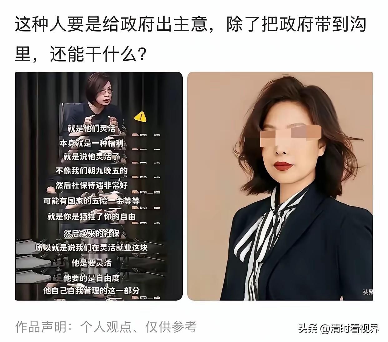 北大国发院副院长教授张丹丹，我不知道你朝九晚五的研究什么了，竟然说灵活就是灵活就