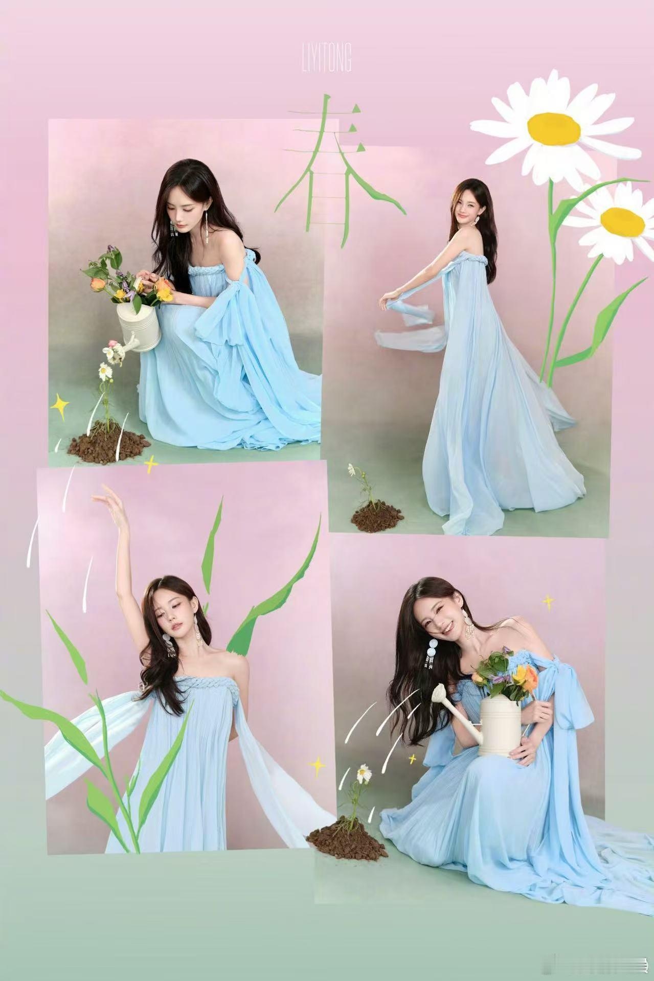 李一桐晒庆生照李一桐生日十八宫格李一桐生日十八宫格，好美呀， ​​​