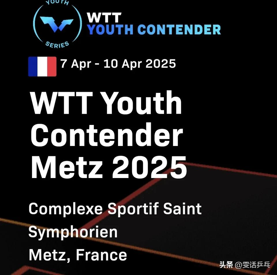 2025WTT青少年常规挑战赛梅斯站
U15女单1/8决赛：4.10
1.陆艾米