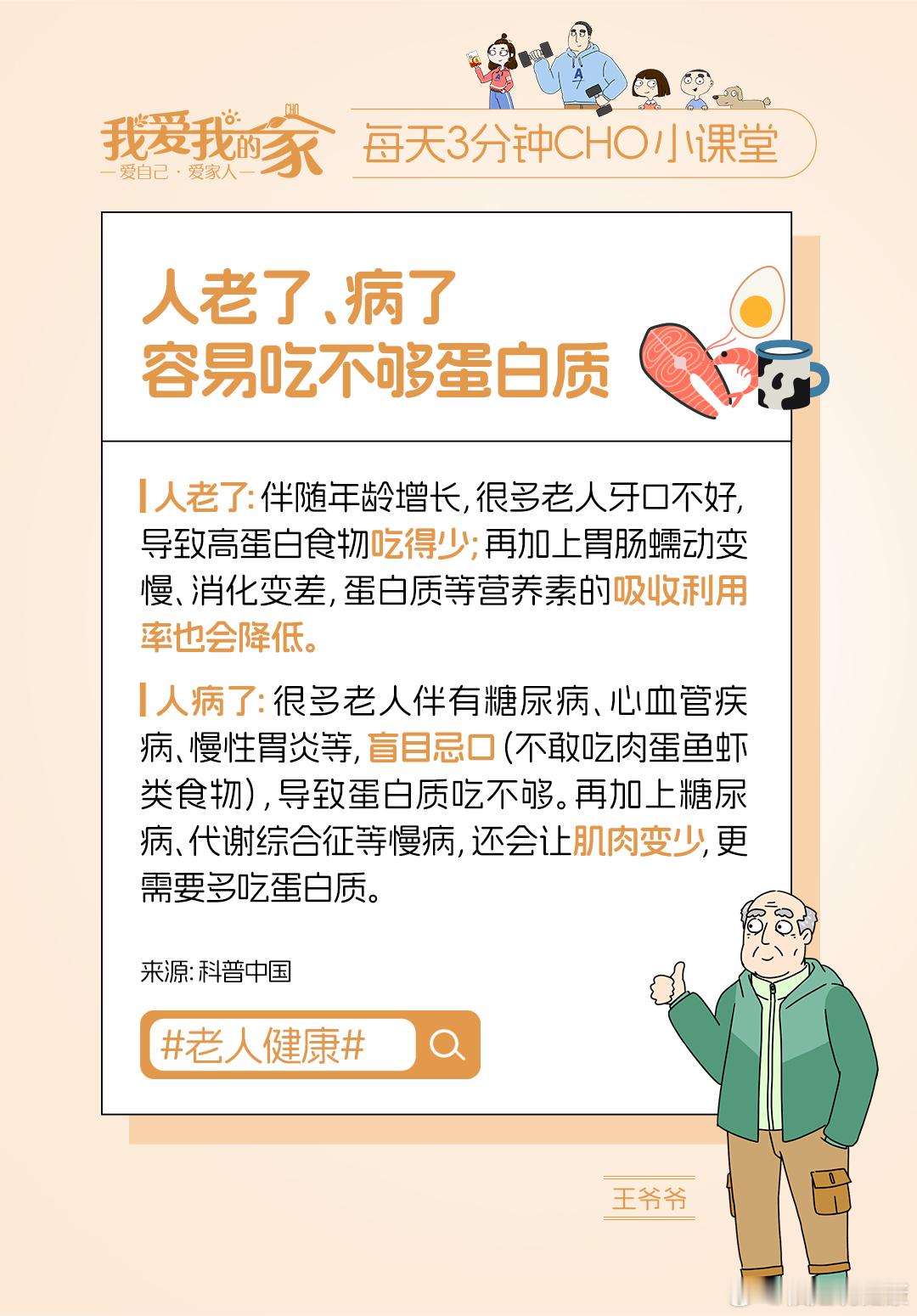 健闻登顶计划  🌈💨人上了年纪后，对蛋白质的需求增加，但身体机能退化，导致吸