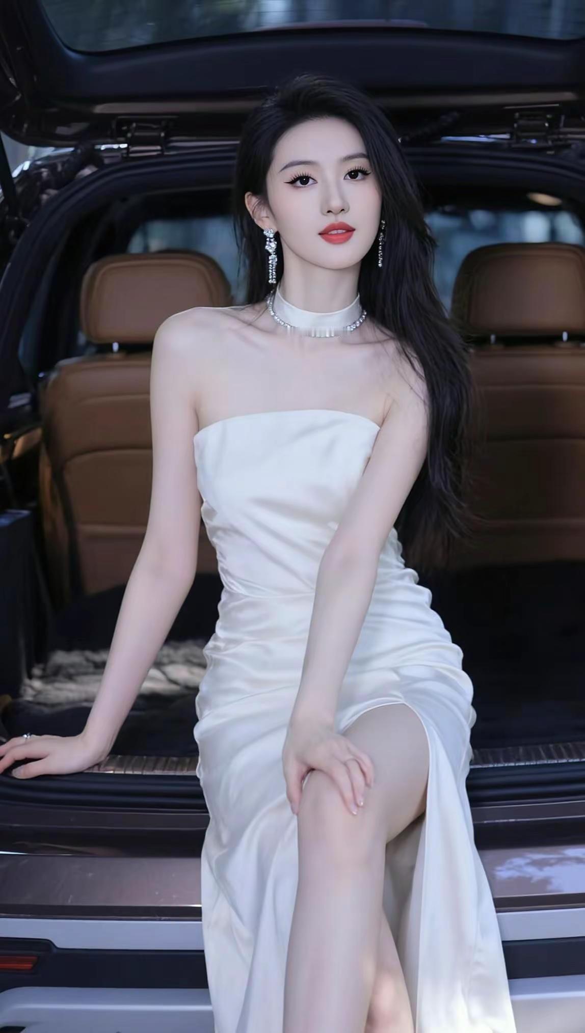 AI优雅车边写真 ai创作