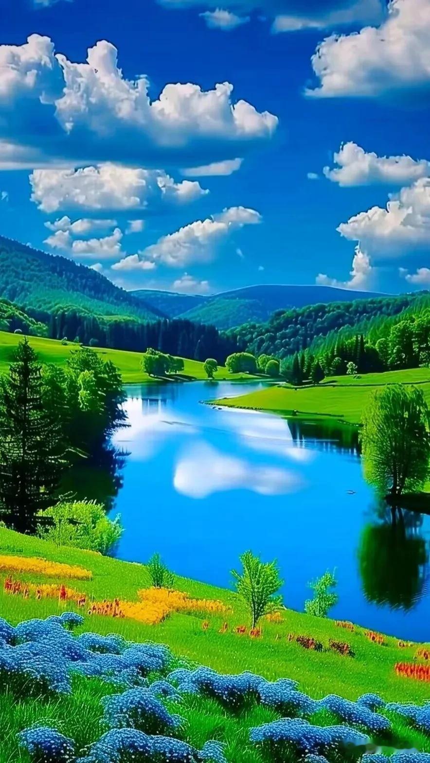 #山青绿水，自然美，美景分享##美景照片分享# #养眼美景共享＃# #治愈风光图