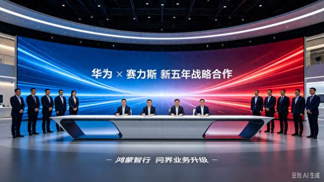 标题：尘埃落定！华为赛力斯签下新五年合作，问车主打高端向上。