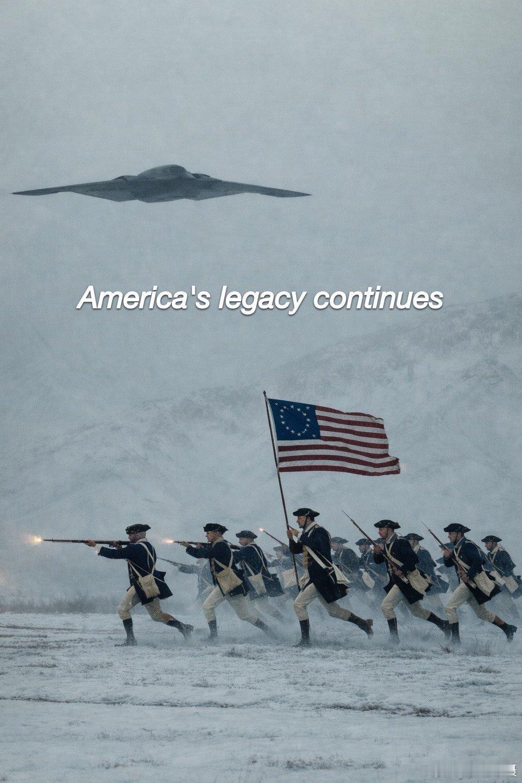 这图是想表达什么呢？美国战争部发了一张图：America's legacy co