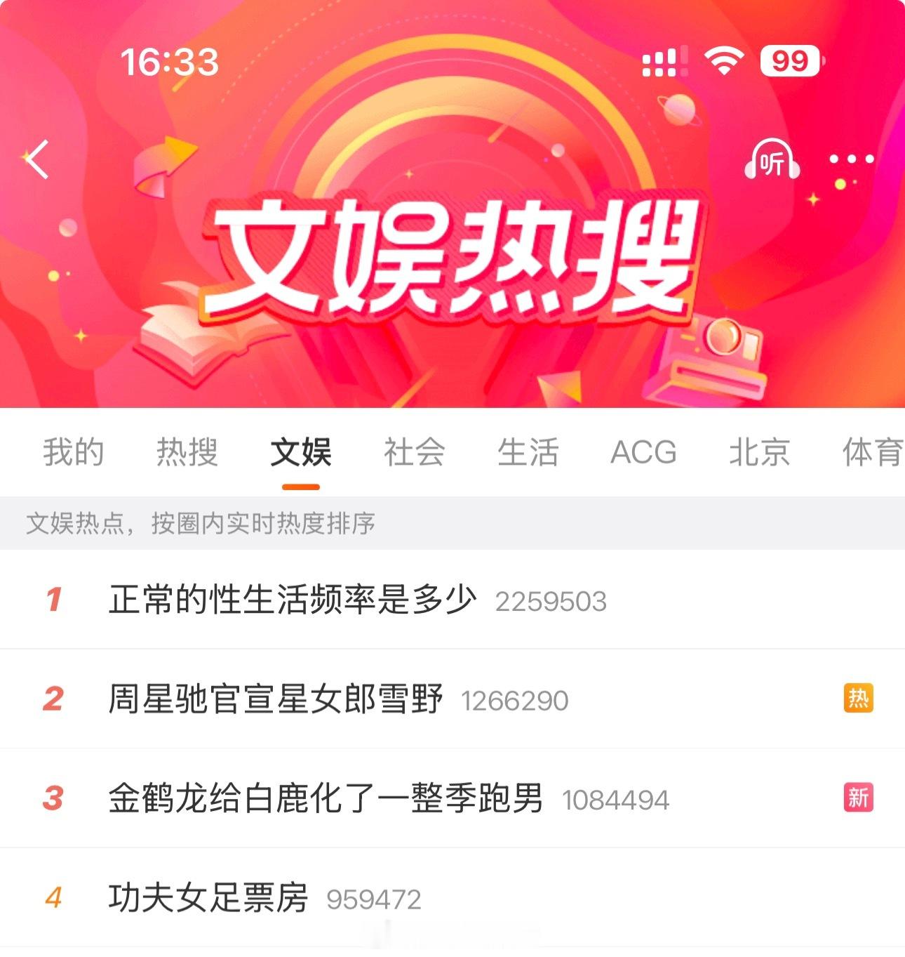 正常的性生活频率是多少也是没想到这个热搜现在能在文娱榜第一名，咱们关心点实事，别