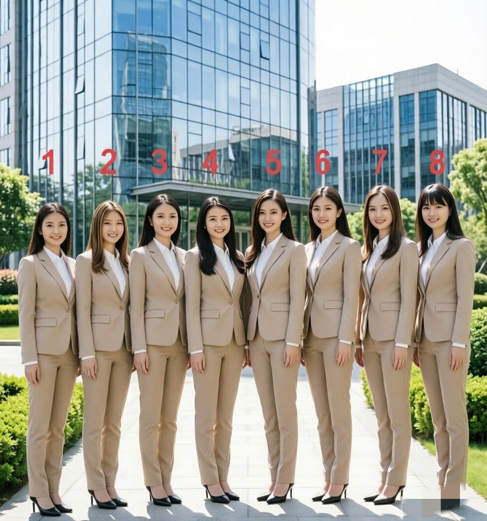 问了十个人，九个人看错！
8位女同事当中，有一个是男扮女装，你能看出哪个才是男人