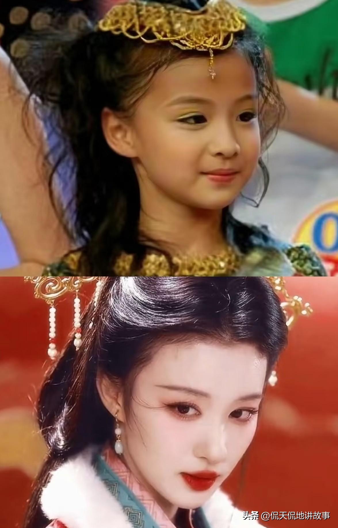 刷到王楚然小时候和现在的对比照，真的会懂什么叫“天生美人胚子”！所谓“女大十八变