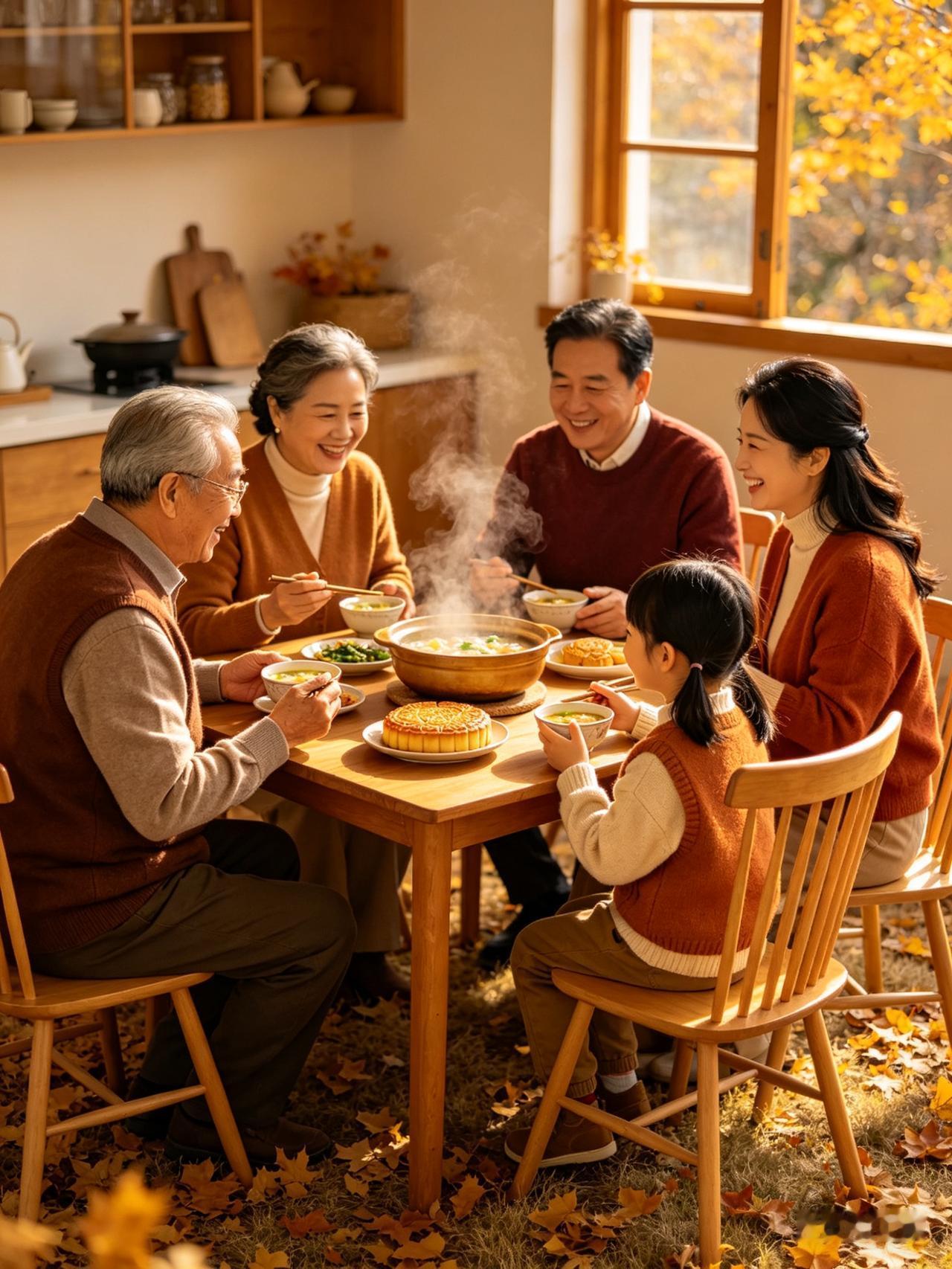 下联：合家团圆暖意生。