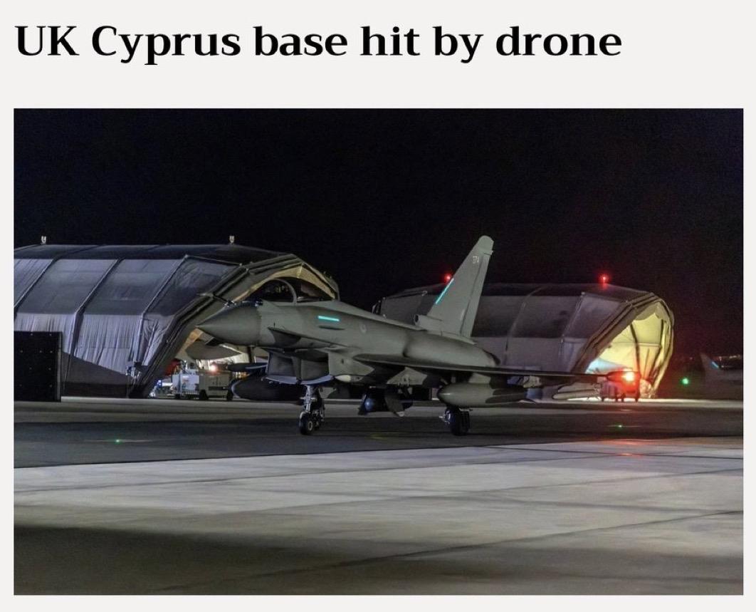 据报道，伊朗无人机袭击了塞浦路斯的英国军事基地阿克罗蒂里，无人受伤，基地轻微受损