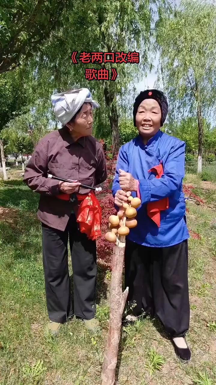 《老两口改编歌曲》。
老伴，嫁给我这么多年，你辛苦了。今天我给你改编一首歌，行。