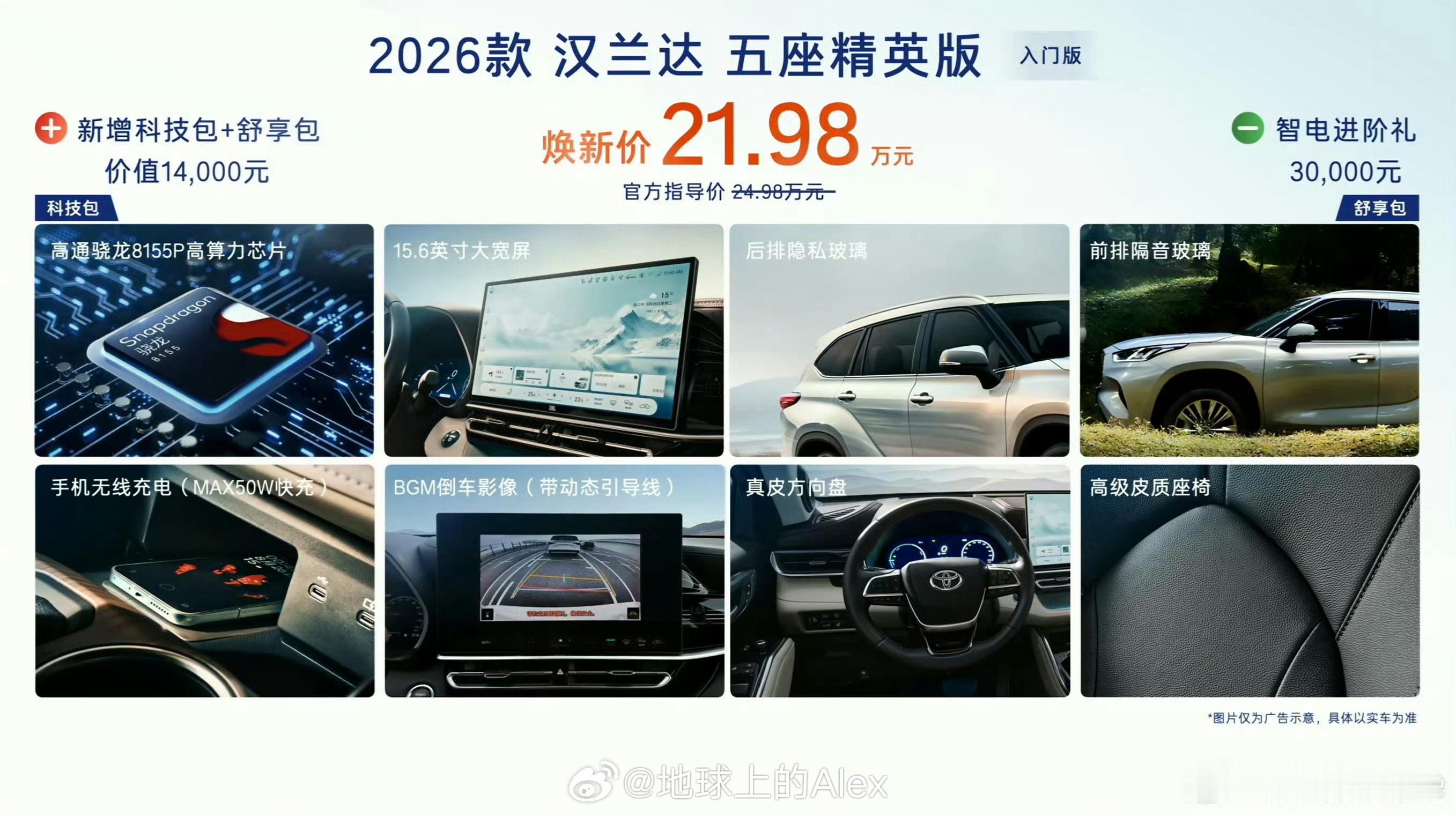 广汽丰田，今年的2026款全球车发布，算是把目前的一堆看家本领都给用上了不仅仅是