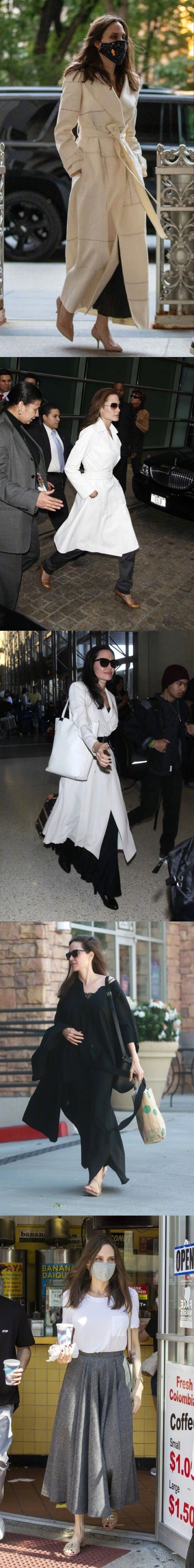 Angelina Jolie  优雅黑白灰 