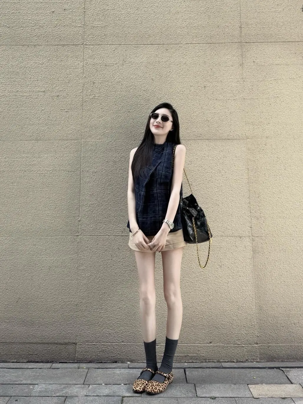 韩系穿搭 小众穿搭 时髦穿搭 小个子穿搭 无袖小众简约松弛上衣