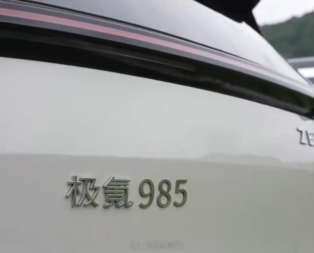 浙江多位家长把车标改为985极氪985，好意头，真会玩！ ​​​