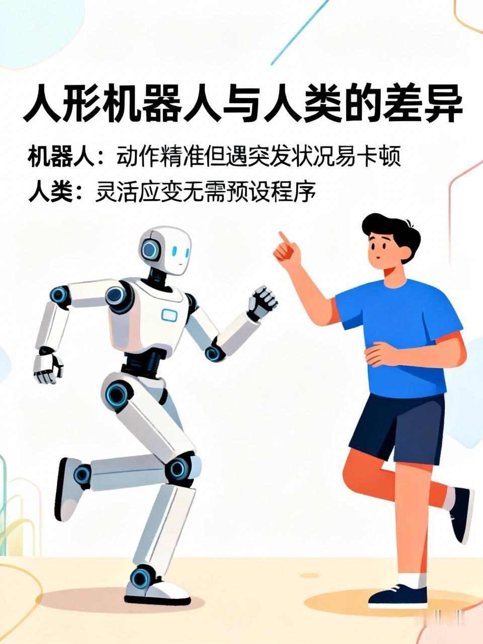 人形机器人与人类的差异在哪里？
       早前逛展会时，我亲手体验过一台刚落