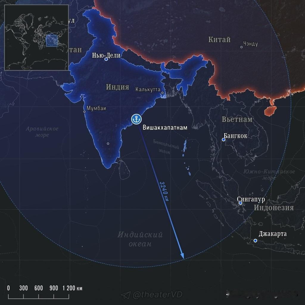 🚀🇮🇳 印度成功试射K-4潜射弹道导弹

12月23日星期二，印度在孟加拉