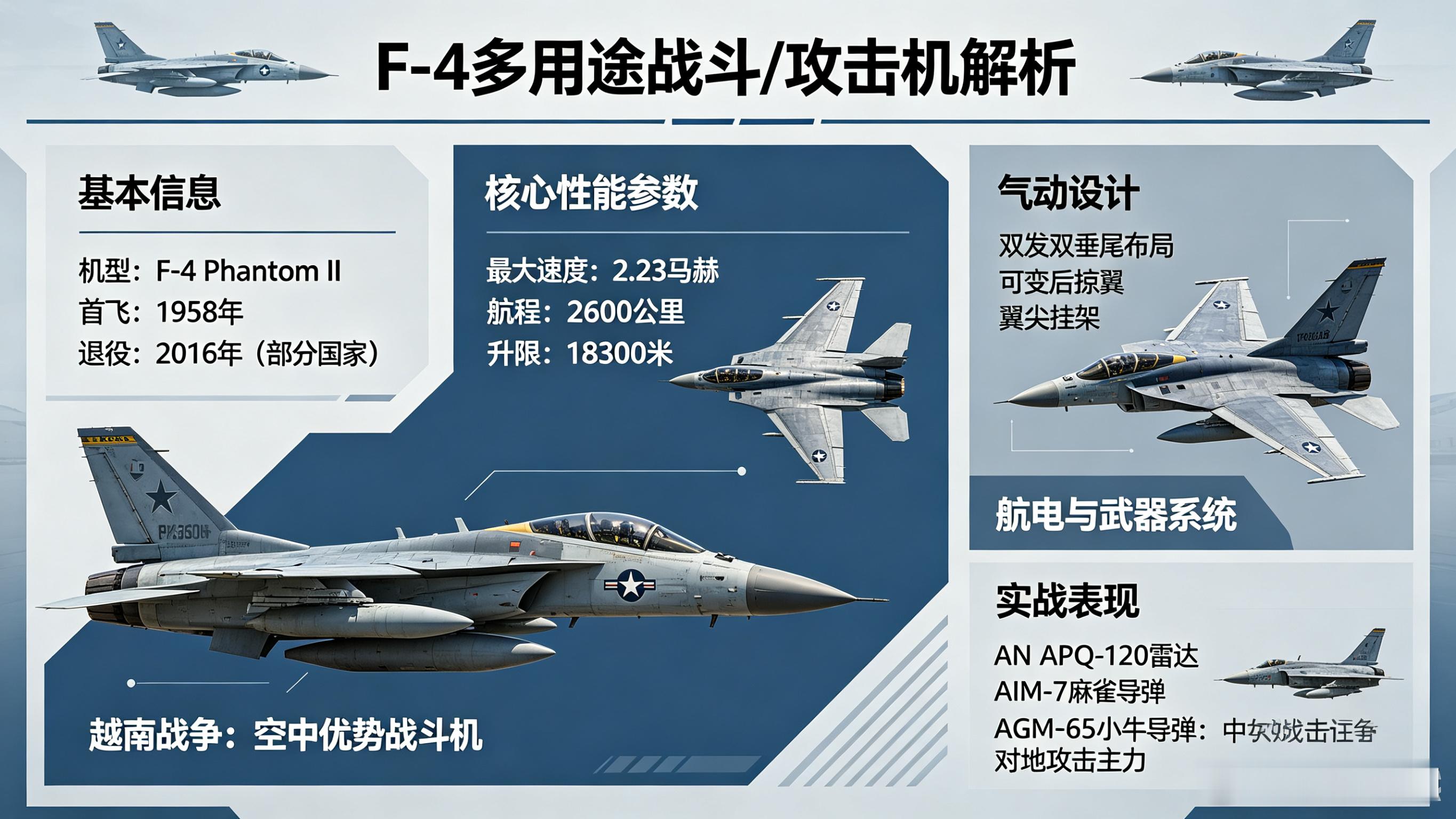每天认识一件兵器——F-4“鬼怪”Ⅱ多用途战斗轰炸机今天聊聊冷战时期西方产量最大