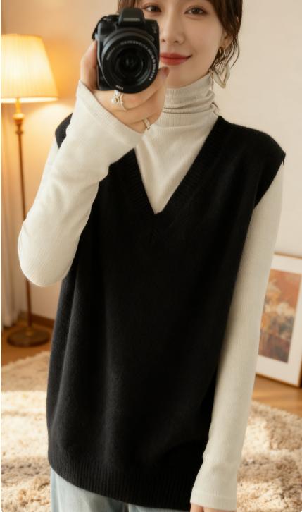 羊毛背心马甲 针织马甲背心