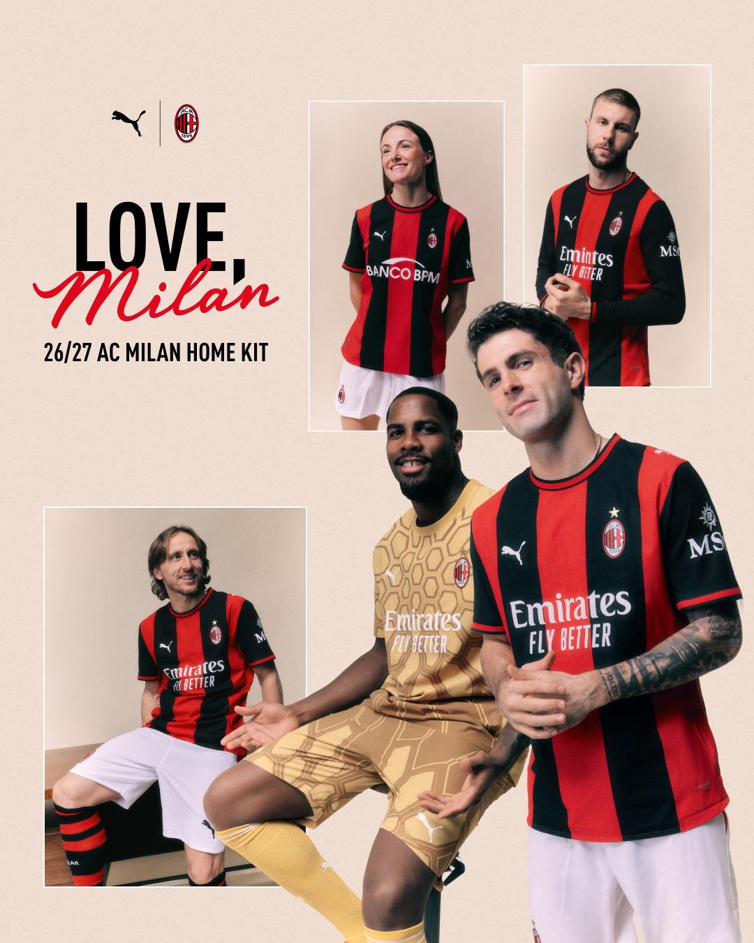Un Amore Rossonero ❤️🖤

26/27赛季AC米兰主场球衣