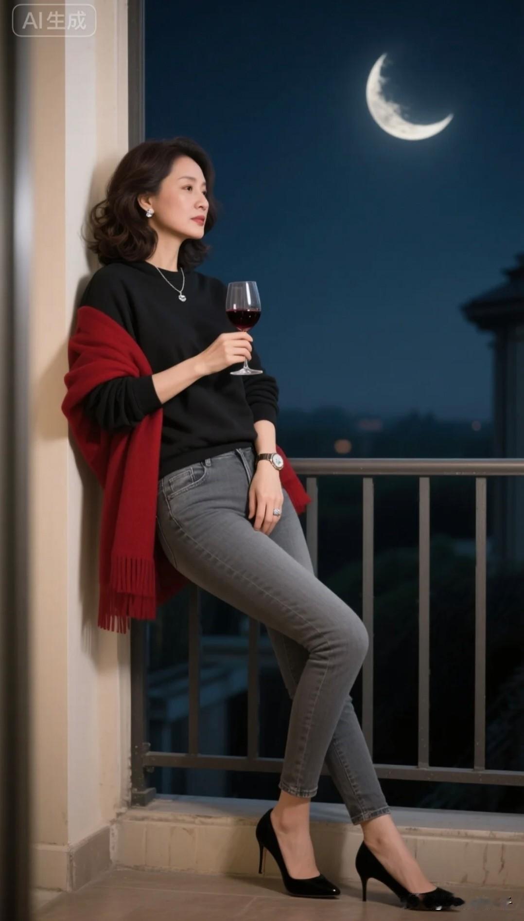 看那一勾月，想起了我们的曾经，半个月亮，也没有照亮我的人生，与你有关的美好记忆，