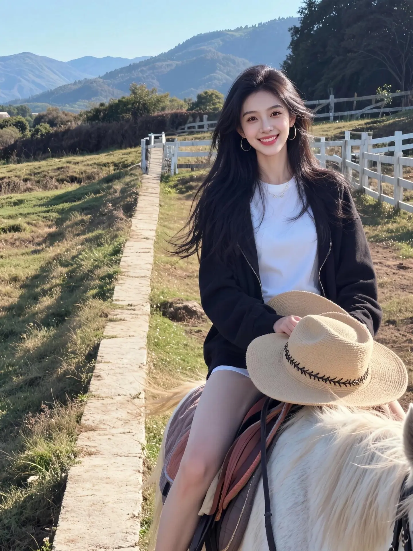 AI牧场生活照 ai创作 玩法合伙人计划 随变一拍都很夯 治愈系户外ootd