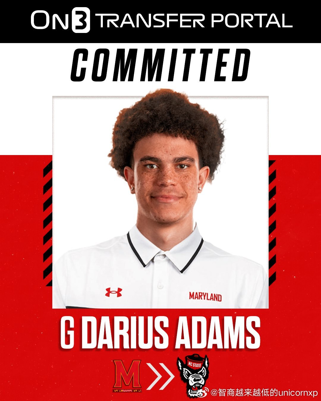 前全美五星高中生马里兰后卫Darius Adams转校至北卡州立NCAA
