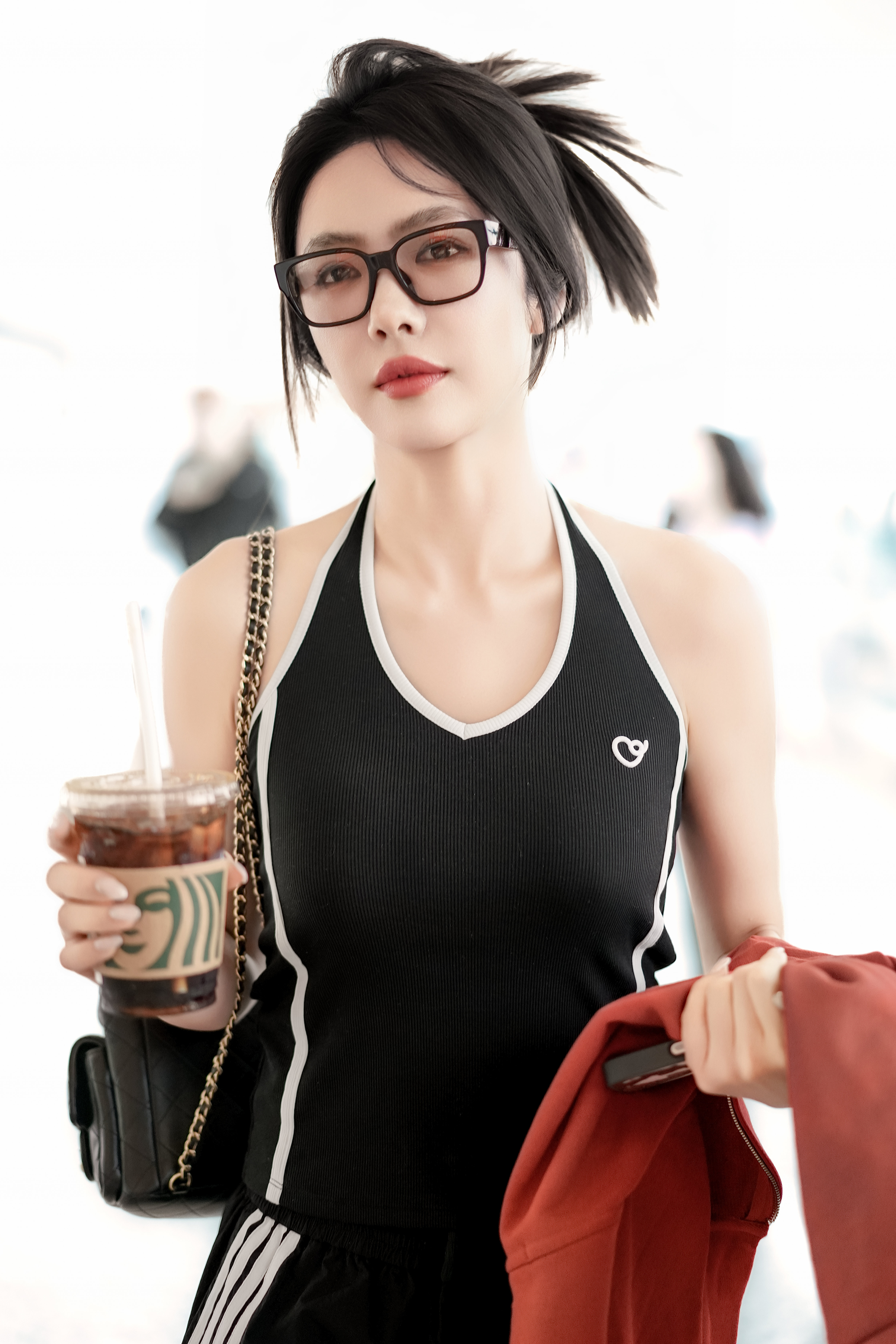 蔡文静机场照 ​​​