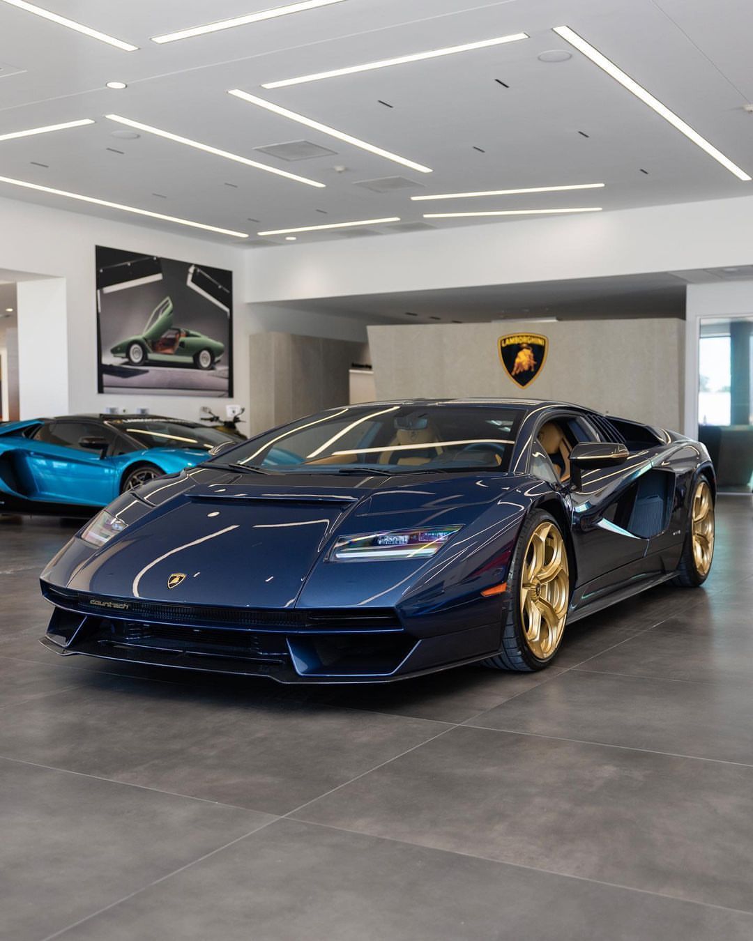 the beautiful Blu Acapulco Countach LPI 