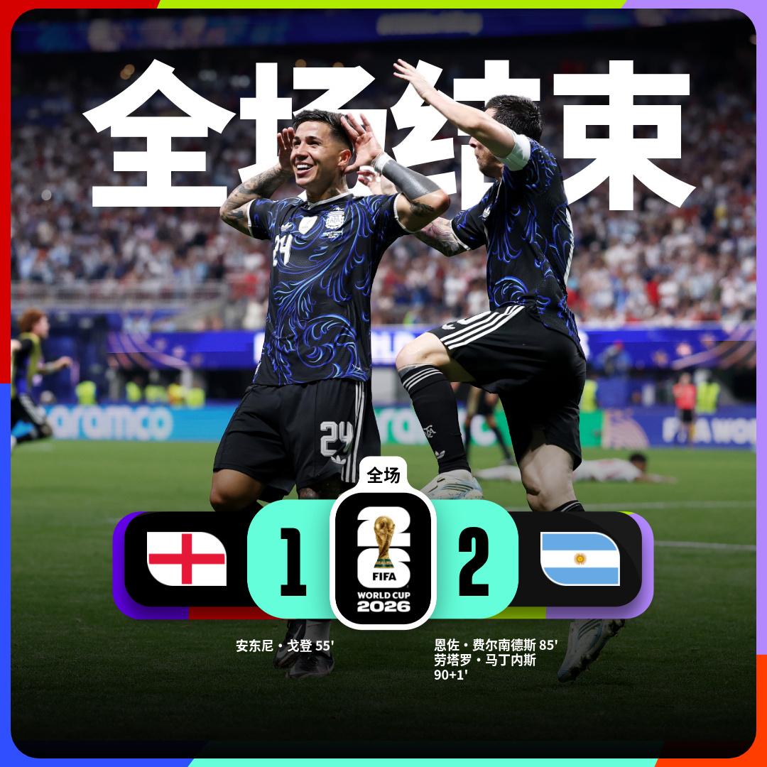 世界杯半决赛：英格兰 1-2 阿根廷

英格兰队球员安东尼·戈登禁区内推射破门