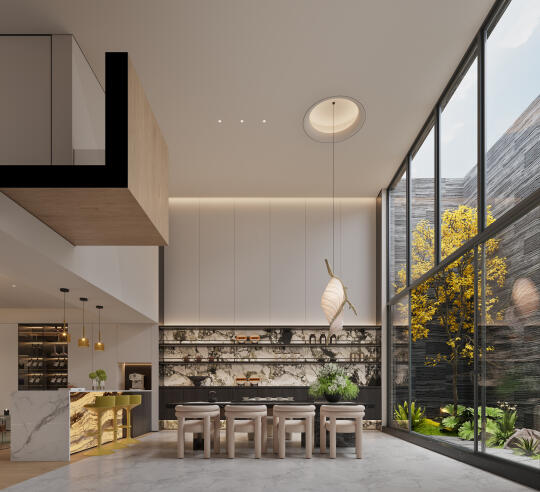 🌞谁说地下没阳光？昆明别墅下沉花园引光