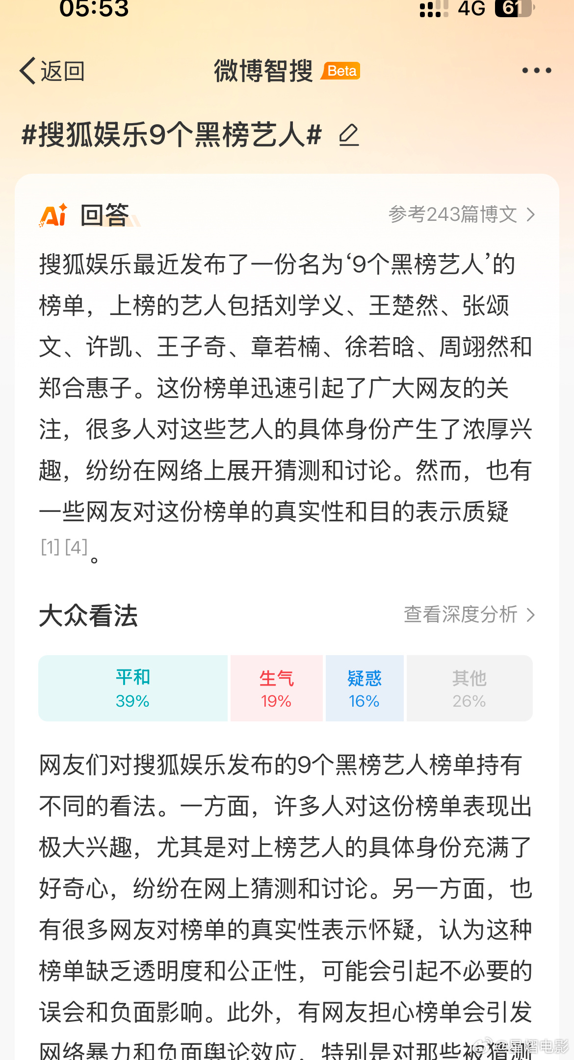 搜狐娱乐9个黑榜艺人 笑死我了这不是已经出来了吗看各家的反应如何[并不简单] 