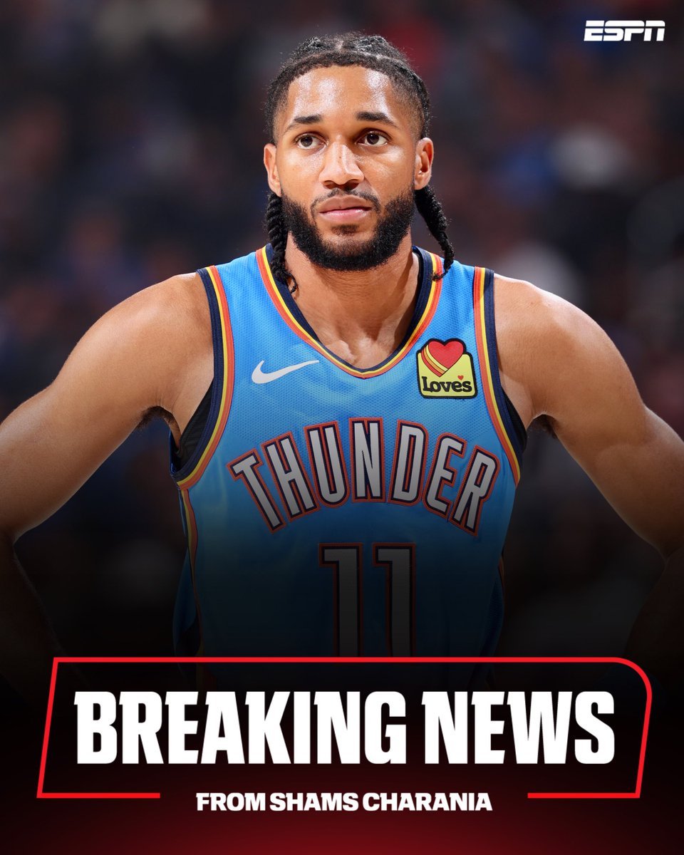 Shams：雷霆将以赛亚·乔送至活塞，换回两个次轮选秀权 nba交易