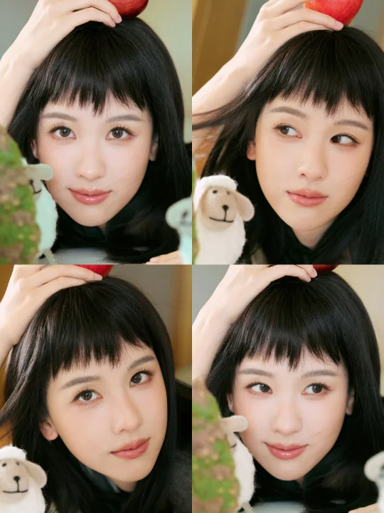 给陈都灵化的栗棕日杂妆