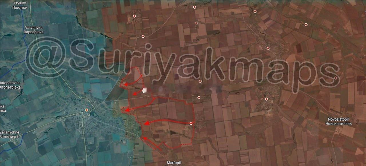 俄乌局势第1370天：

胡利亚波尔前线形势：在过去的四十八小时内，俄军在胡利亚