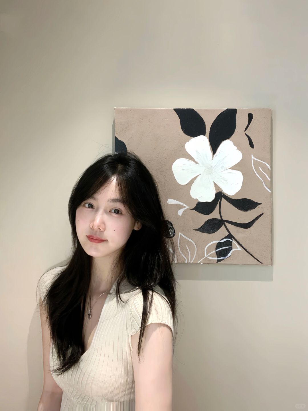 丙烯石英砂画•花