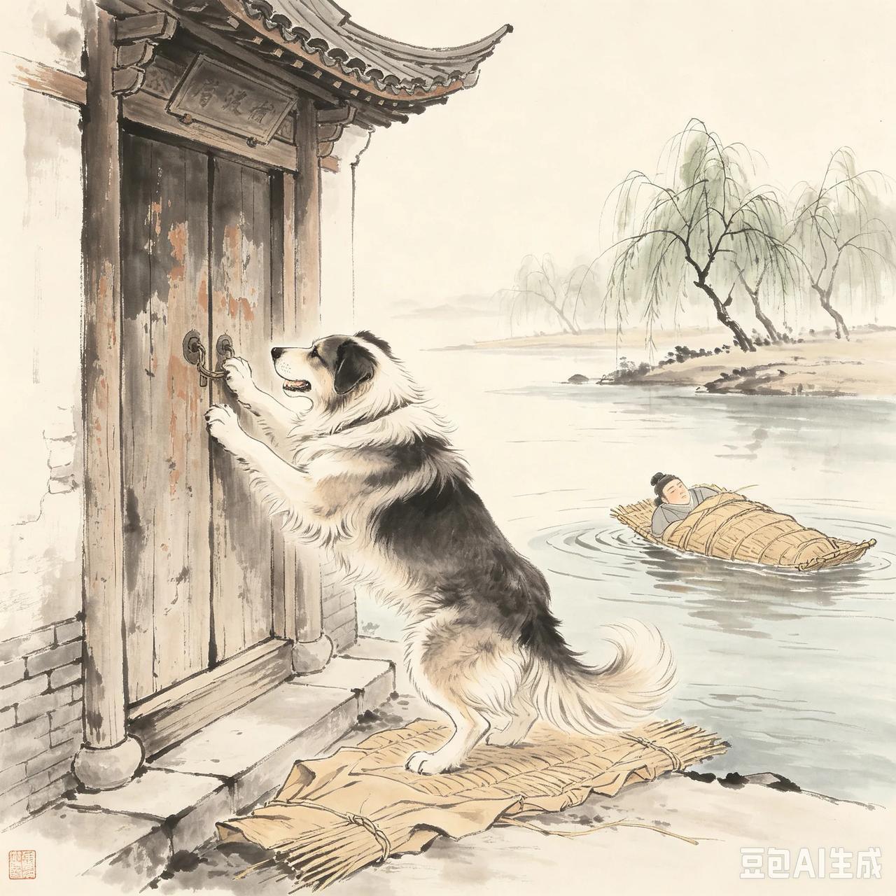 清朝时，有个商人收完债返程，船只停泊在伏波滩。船上的几个船夫夜里拿着刀直接闯进舱