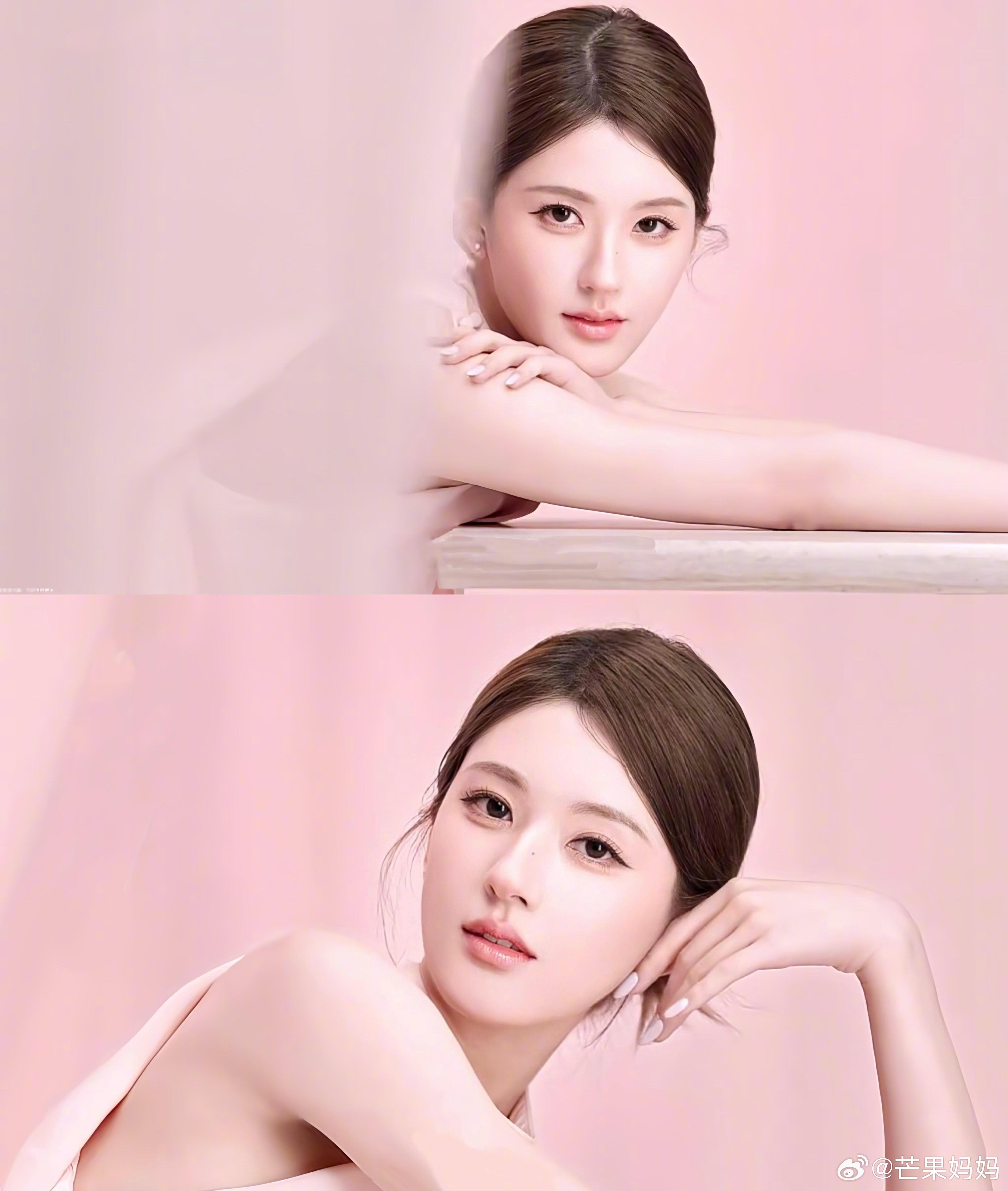 粉色怡人，赵露思美得像一颗莹润的珍珠🥹 
