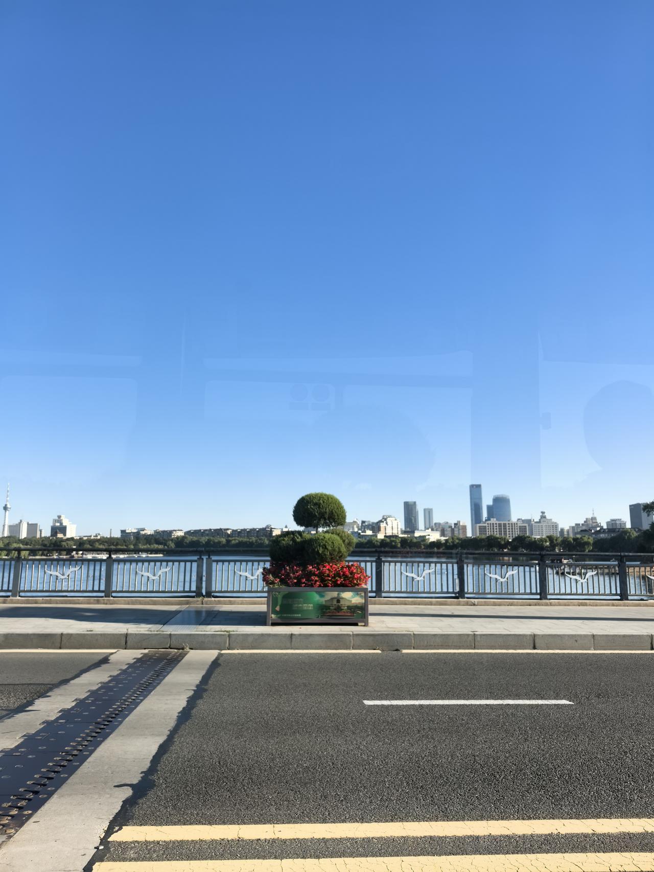 桥望
 
晴空铺开辽阔的蓝
江水安静卧在城市腰间
 
护栏上飞鸟的剪影
掠过缓缓