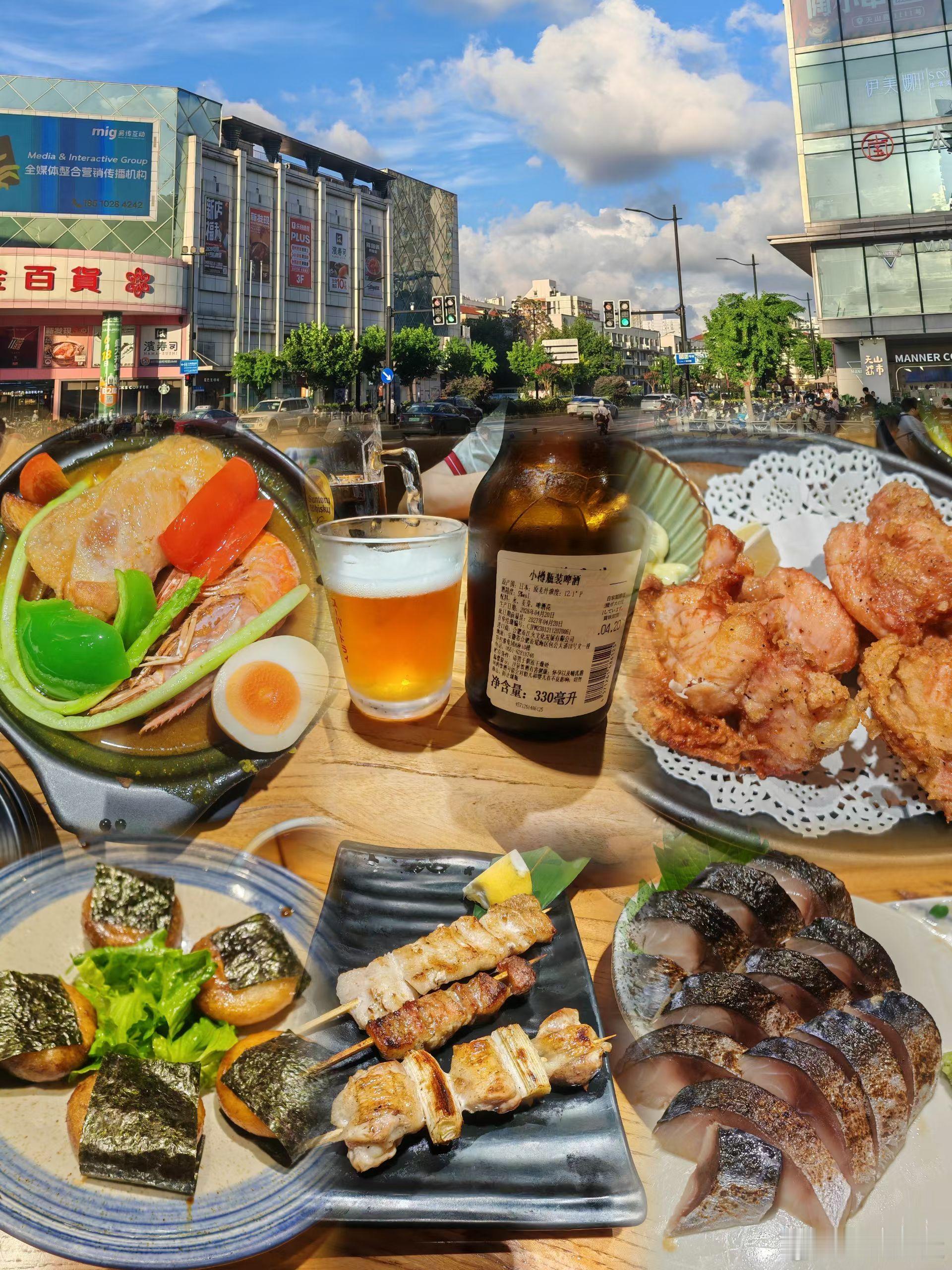 今天和胖毛吃了北海道料理。我继续猪八戒吃人参果。不知道说什么。胖毛说一般般，性价