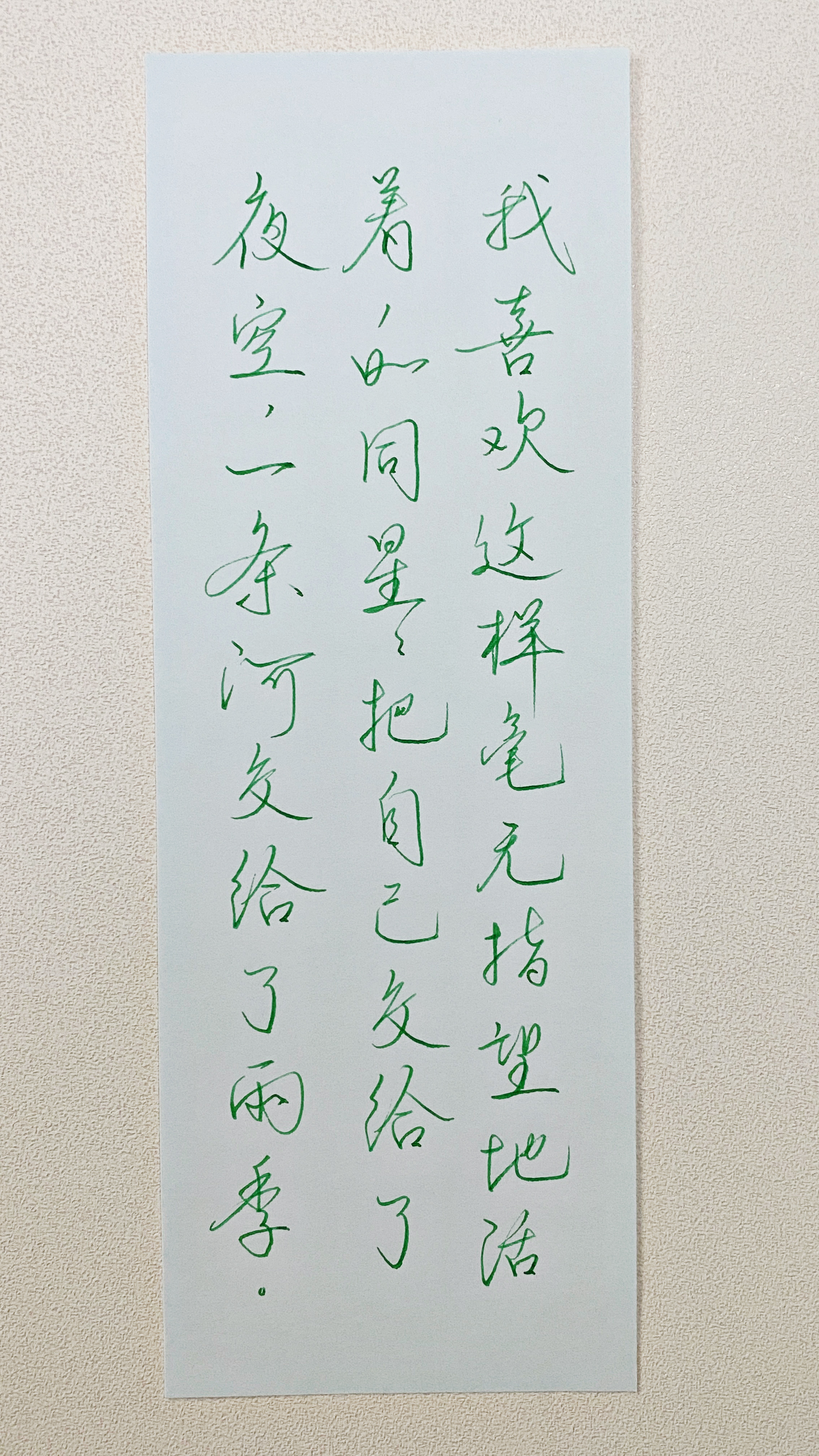 今日作业（2026.8.12）我喜欢这样毫无指望地活着，如同星星把自己交给了夜空