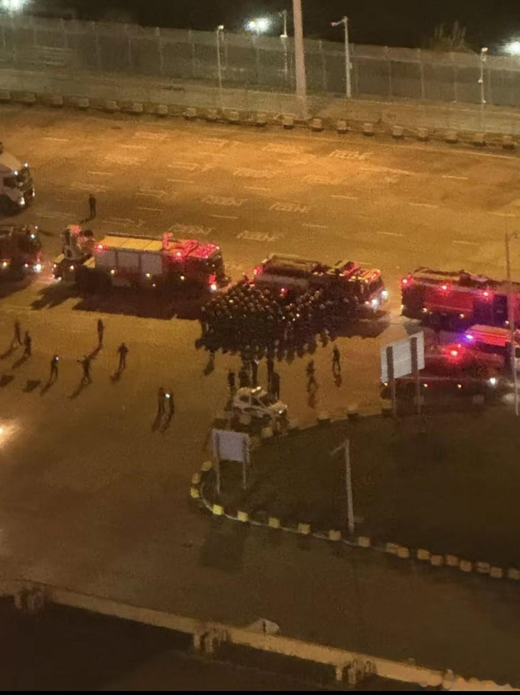 香港火灾 ｜網傳深圳消防5個中隊 蓮塘口岸過關馳援.大埔宏福苑五級火已波及七座大