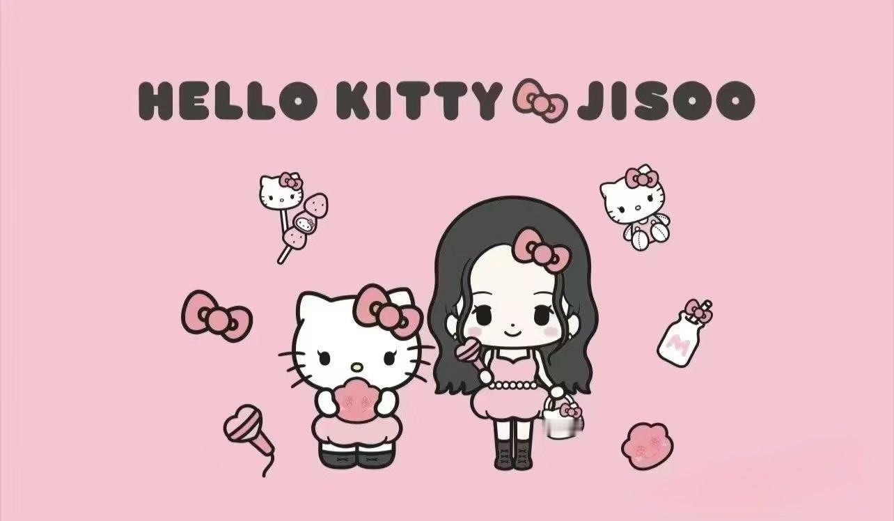 HELLO KITTY 🎀 JISOO太萌了吧！！！ 
