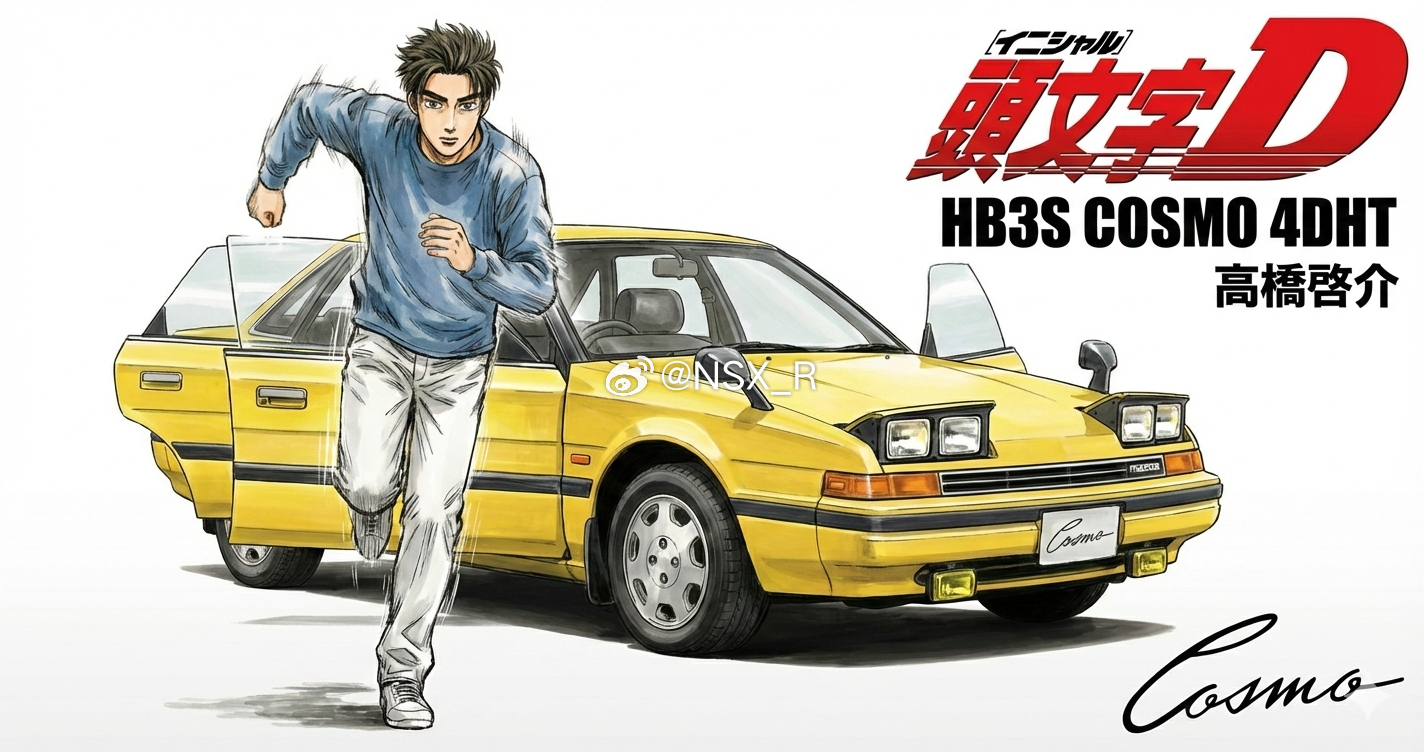 无聊生成图片系列：头文字D X 4门Hardtop ：Initial D X 4